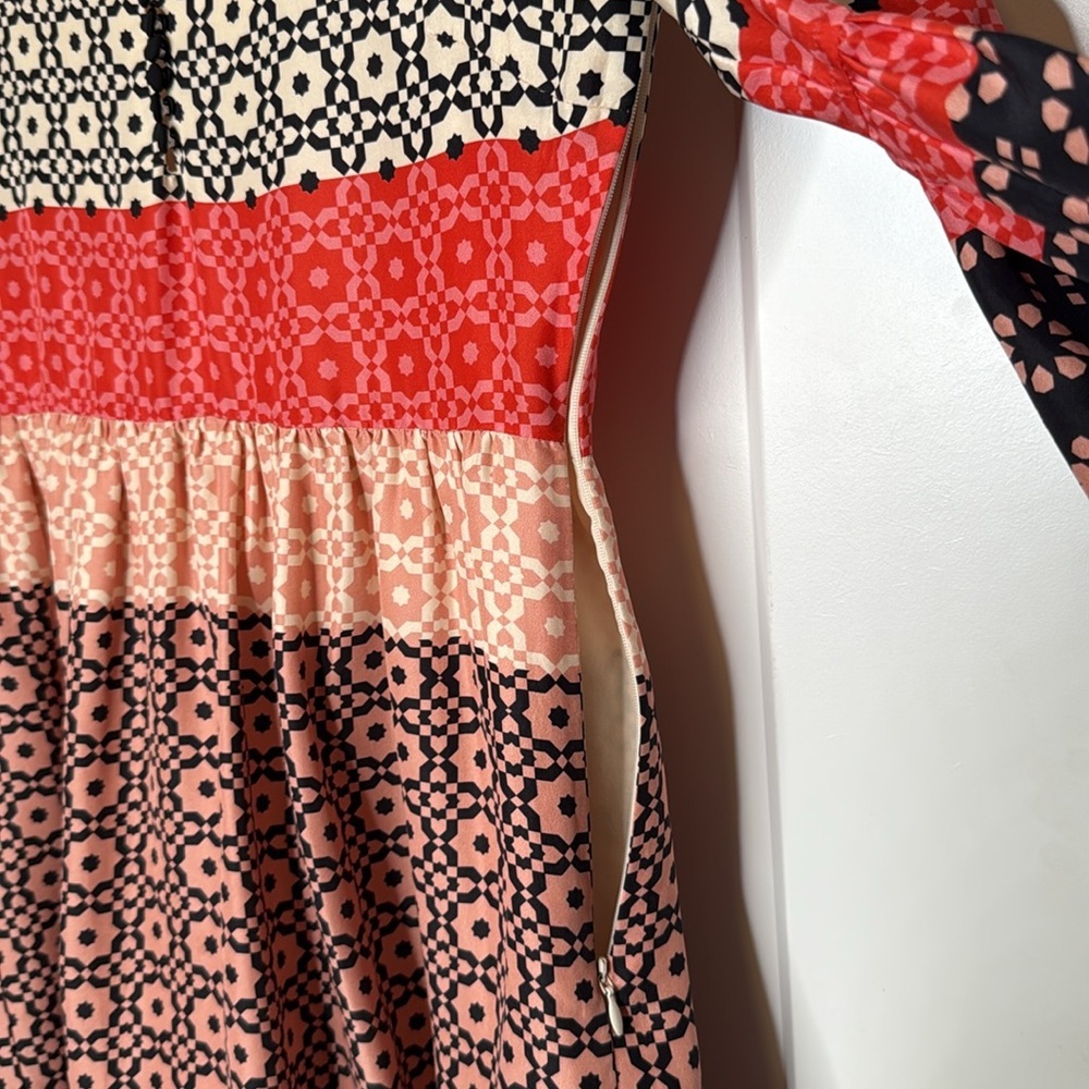 Derek Lam 10 Crosby 100% Silk Carnation V-Neck Dress‎ - 6 - Picture 9 of 12